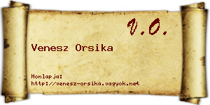 Venesz Orsika névjegykártya